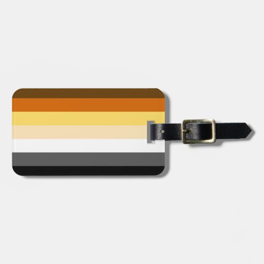 くまのプライドのゲイの男性の荷物のラベル ラゲッジタグ (正面横)