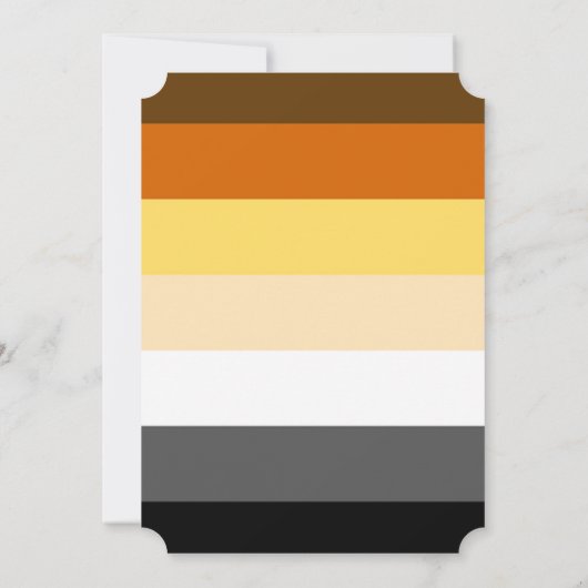 くまのプライドの結婚式招待状の完全な旗 招待状 (裏面)