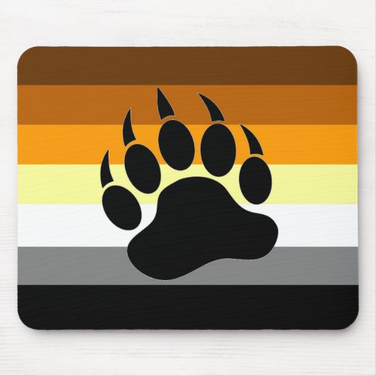 くまのプライドの足 マウスパッド (正面)