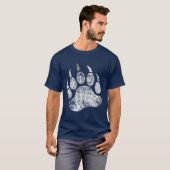 くまのプライド ディストressed ベアパウ tシャツ (正面フル)