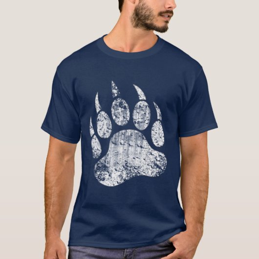 くまのプライド ディストressed ベアパウ tシャツ (正面)