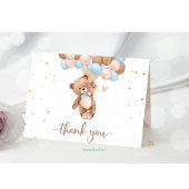 くまのプーさんベイビーシャワーのお礼カードです 招待状