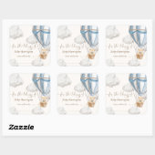 くまのプーさん待ちの図書館ブックプレート スクエアシール (シート)