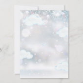 くまのプーさん風ベアリーウェイトテディベアボーイ冬のベイビーシャワー 招待状 (裏面)