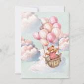 くまのプーさん風船ベビーシャワーパーティー 招待状 (裏面)