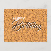 くまのプーさん ウェニー 誕生日グリーティングカード ポストカード (正面)