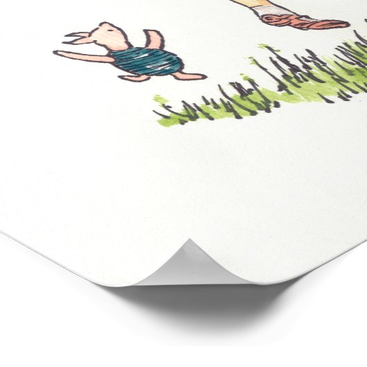 くまのプーさん- ジャンプの練習 ポスター (角)