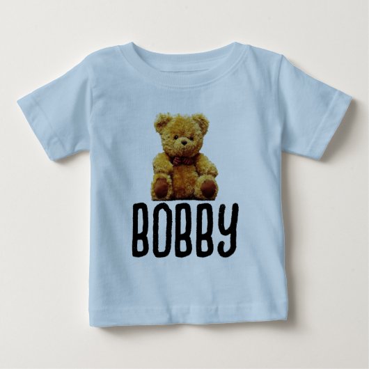 くまのプーさん＆名前男子ベビーTシャツ ベビーTシャツ (正面)