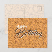 くまのプーさん 誕生日グリーティングポストカード ポストカード (正面/裏面)