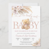 くまのベイビーシャワー招待状 招待状 (正面)