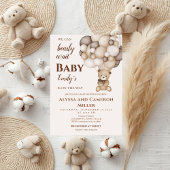 くまのベビーシャワーガール招待状 招待状