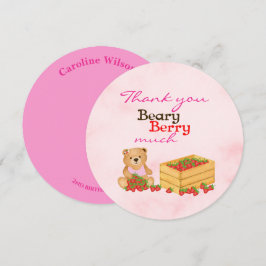 くまのベリー スウィート ガール ストロベリー キューブ 誕生日 サンキューカード