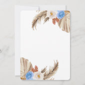 くまのボホー ブルー 花柄 赤ちゃん男の子 シャワー招待状 招待状 (裏面)