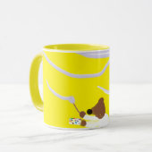 くまのマグを絵を描くこと マグカップ (正面左)