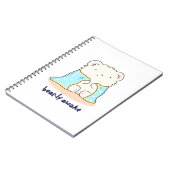 くまのユーモアグッズ 目が覚めたくなくて眠いくま ノートブック (左側)