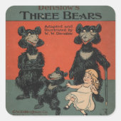 くまの三兄弟のシール スクエアシール (正面)