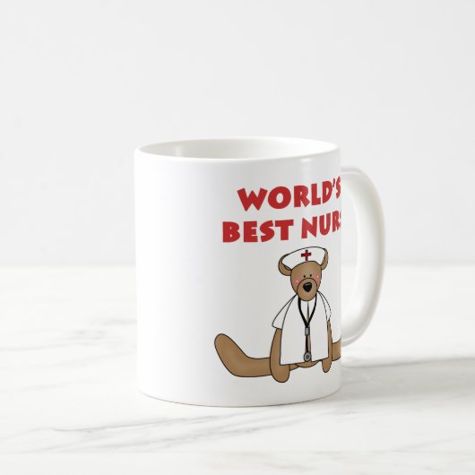 くまの世界で最も最高のなナース コーヒーマグカップ (正面右)