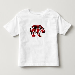 くまの兄ちゃん ラスティック レッド バッファロー プライド ファミリー トドラーTシャツ