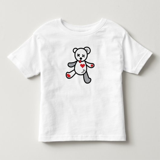 くまの友達 ホワイト トドラーTシャツ (正面)