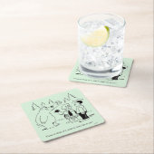 くまの夕食 スクエアペーパーコースター (インサイチュ)