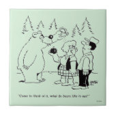 くまの夕食 タイル (正面)