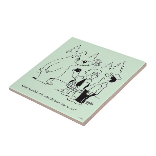 くまの夕食 タイル (側面)