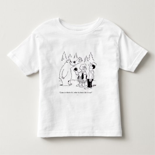 くまの夕食 トドラーTシャツ (正面)