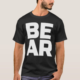 くまの大きい文字のハイイログマの黒のブラウンのグラフィック Tシャツ