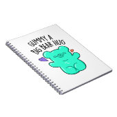 くまの大きなハグ面白いお菓子 クマの駒 ジョーク ノートブック (右側)