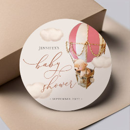 くまの好意タグを保存！ベビーシャワーのクラシックな丸いステッカー ラウンドシール