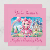 くまの姫 招待状 (正面/裏面)