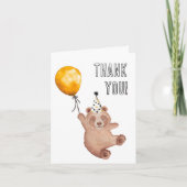 くまの子からの誕生日お礼カード – テディベア サンキューカード (正面)