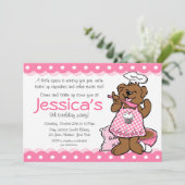 くまの小さいパン屋のパーティの招待状 招待状 (スタンド正面)