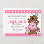 くまの小さいパン屋のパーティの招待状 招待状 (正面/裏面)