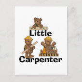 くまの小さい大工のTシャツおよびギフト ポストカード (正面)