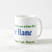 くまの川の名前のマグ コーヒーマグカップ (正面右)