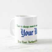 くまの川の名前のマグ コーヒーマグカップ (正面左)