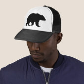 くまの帽子の灰色グマのシルエット キャップ (インサイチュ)