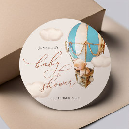 くまの恩恵タグ!ベビーシャワー クラシック ラウンド ステッカー