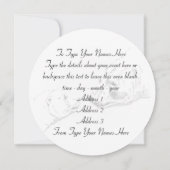 くまの招待状 オーダーメイドのポーラベアキューブのカード 招待状 (裏面)