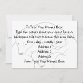 くまの招待状　オーダーメイドのポーラベアキューブのカード 招待状 (裏面)