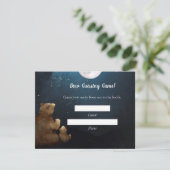 くまの推測数ゲーム ベビーシャワーゲーム 招待状 (スタンド正面)