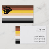 くまの旗のトリックカード 名刺 (正面/裏面)