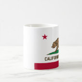 くまの旗-カリフォルニア州の旗 コーヒーマグカップ (中央)