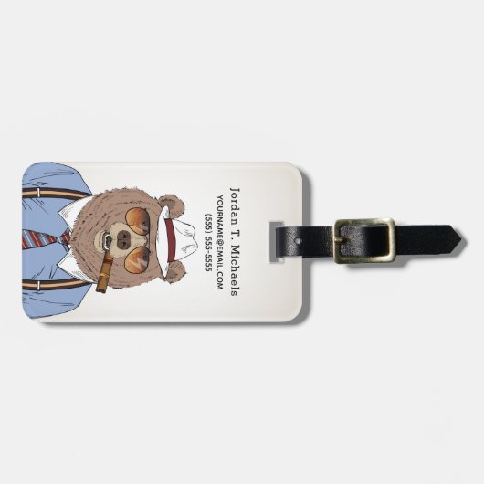 くまの朝食|はあなたの名前を加えます ラゲッジタグ (正面横)