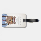 くまの朝食|はあなたの名前を加えます ラゲッジタグ (裏面横)