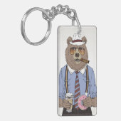 くまの朝食 キーホルダー (正面左)