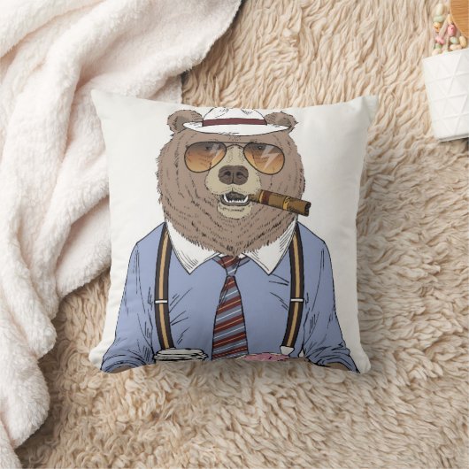 くまの朝食 クッション (ブランケット)