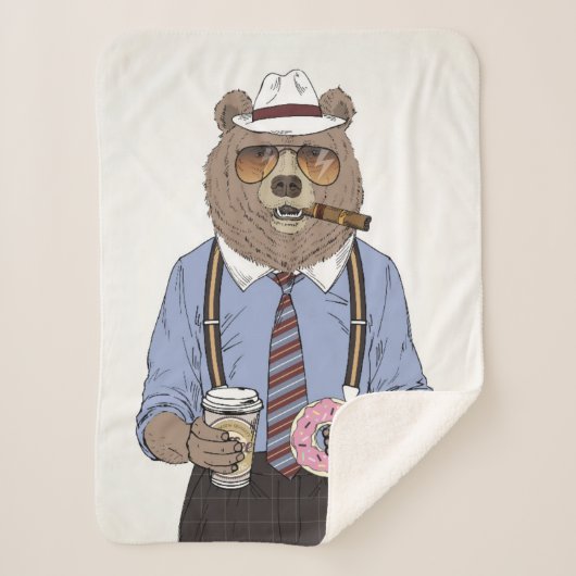 くまの朝食 シェルパブランケット (正面)