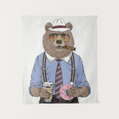 くまの朝食 タペストリー (正面)